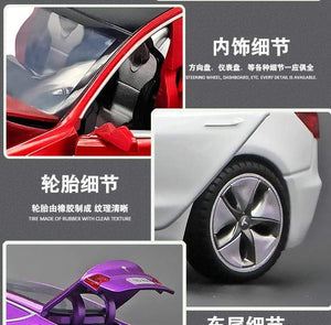 Planet Gates 1:32 Tesla MODEL3 Alloy Model Sound and Light Pull Back Car Model Children's Toys Decoration Collection Toys Car Toy