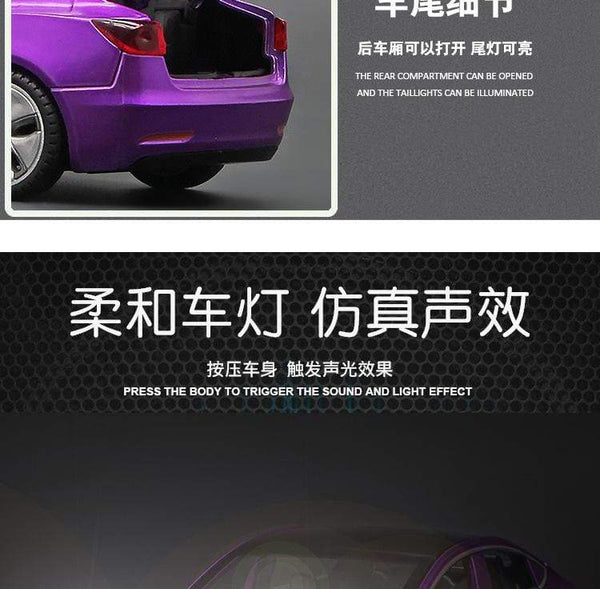 Planet Gates 1:32 Tesla MODEL3 Alloy Model Sound and Light Pull Back Car Model Children's Toys Decoration Collection Toys Car Toy