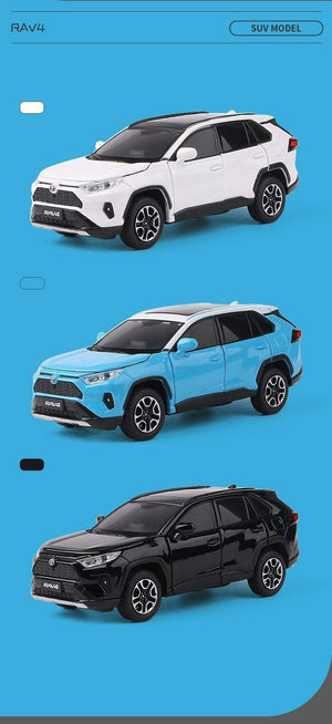 Planet Gates 1:32 Toyota RAV4 2020 SUV Diecasts & Toy Vehicles Metal Car Model Shock absorber Sound Light Collection Car Toys Gift
