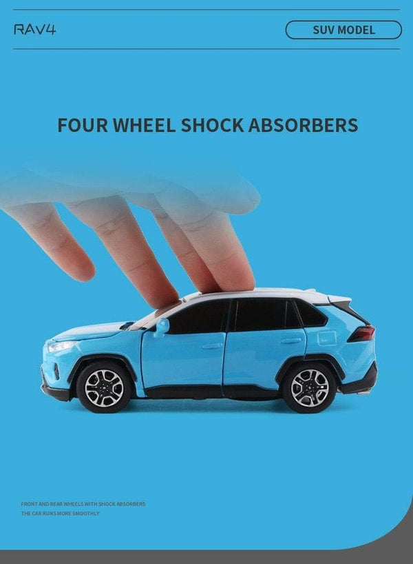 Planet Gates 1:32 Toyota RAV4 2020 SUV Diecasts & Toy Vehicles Metal Car Model Shock absorber Sound Light Collection Car Toys Gift