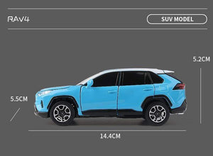 Planet Gates 1:32 Toyota RAV4 2020 SUV Diecasts & Toy Vehicles Metal Car Model Shock absorber Sound Light Collection Car Toys Gift