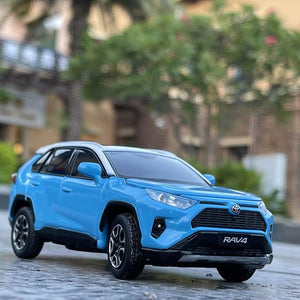 Planet Gates 1:32 Toyota RAV4 2020 SUV Diecasts & Toy Vehicles Metal Car Model Shock absorber Sound Light Collection Car Toys Gift
