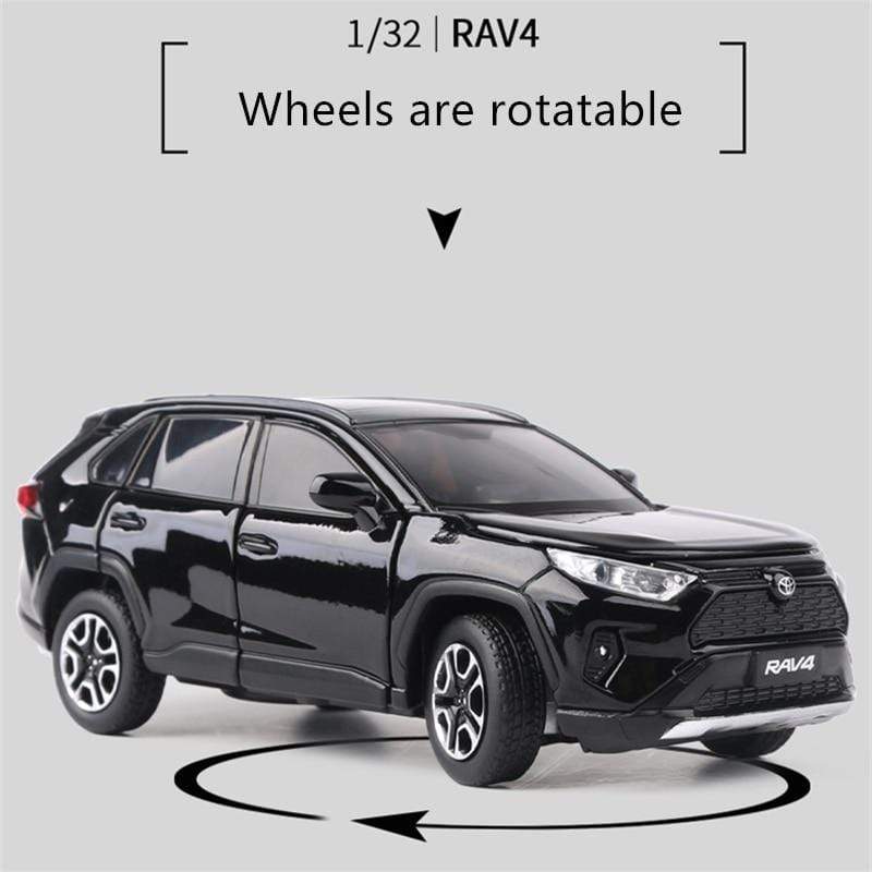 Planet Gates 1:32 TOYOTA RAV4 Alloy Car Model Diecasts Metal Toy Vehicles Car Model Simulation Sound and Light Collection Childrens Toy Gift
