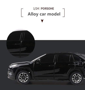 Planet Gates 1:32 TOYOTA RAV4 Alloy Car Model Diecasts Metal Toy Vehicles Car Model Simulation Sound and Light Collection Childrens Toy Gift