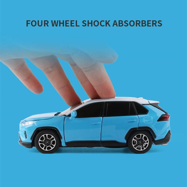 Planet Gates 1:32 TOYOTA RAV4 Alloy Car Model Diecasts Metal Toy Vehicles Car Model Simulation Sound and Light Collection Childrens Toy Gift