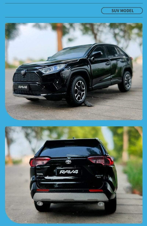 Planet Gates 1:32 TOYOTA RAV4 Alloy Car Model Diecasts Metal Toy Vehicles Car Model Simulation Sound and Light Collection Childrens Toy Gift