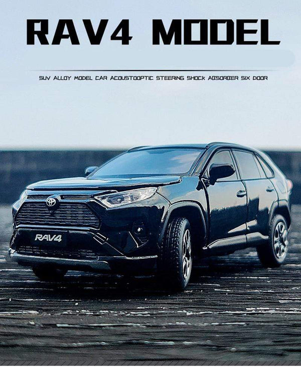 Planet Gates 1:32 TOYOTA RAV4 Alloy Car Model Diecasts Metal Toy Vehicles Car Model Simulation Sound and Light Collection Childrens Toy Gift