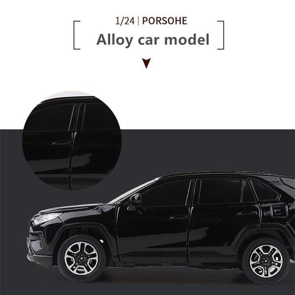 Planet Gates 1:32 TOYOTA RAV4 Alloy Car Model Diecasts Metal Toy Vehicles Car Model Simulation Sound and Light Collection Childrens Toy Gift