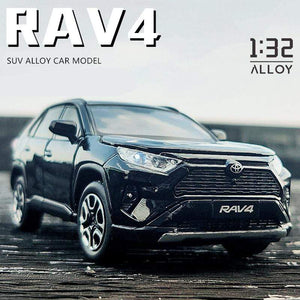 Planet Gates 1:32 TOYOTA RAV4 Alloy Car Model Diecasts Metal Toy Vehicles Car Model Simulation Sound and Light Collection Childrens Toy Gift