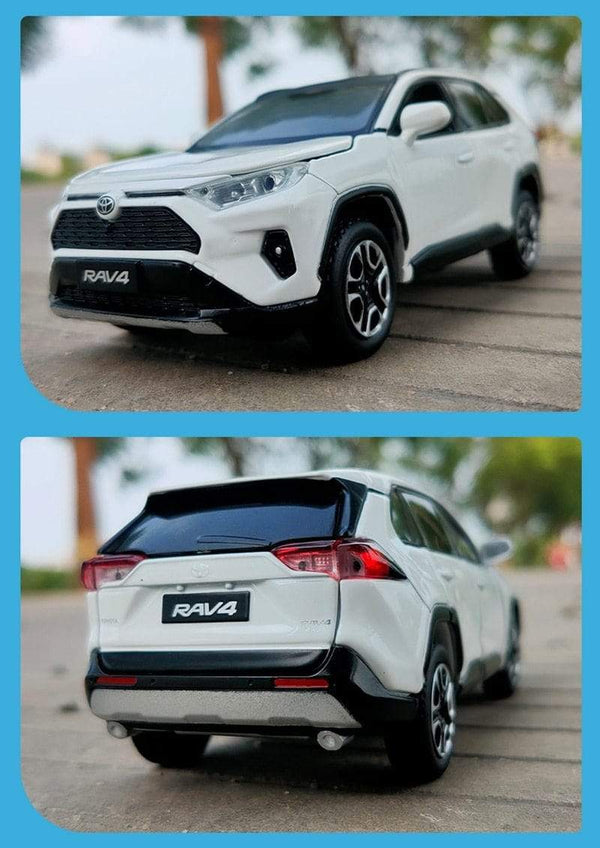 Planet Gates 1:32 TOYOTA RAV4 Alloy Car Model Diecasts Metal Toy Vehicles Car Model Simulation Sound and Light Collection Childrens Toy Gift