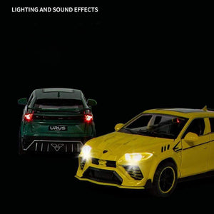 Planet Gates 1:32 URUS Bison SUV Coupe Alloy Car Model Sound and Light Simulation Car Decoration Collection Child Toy Gift