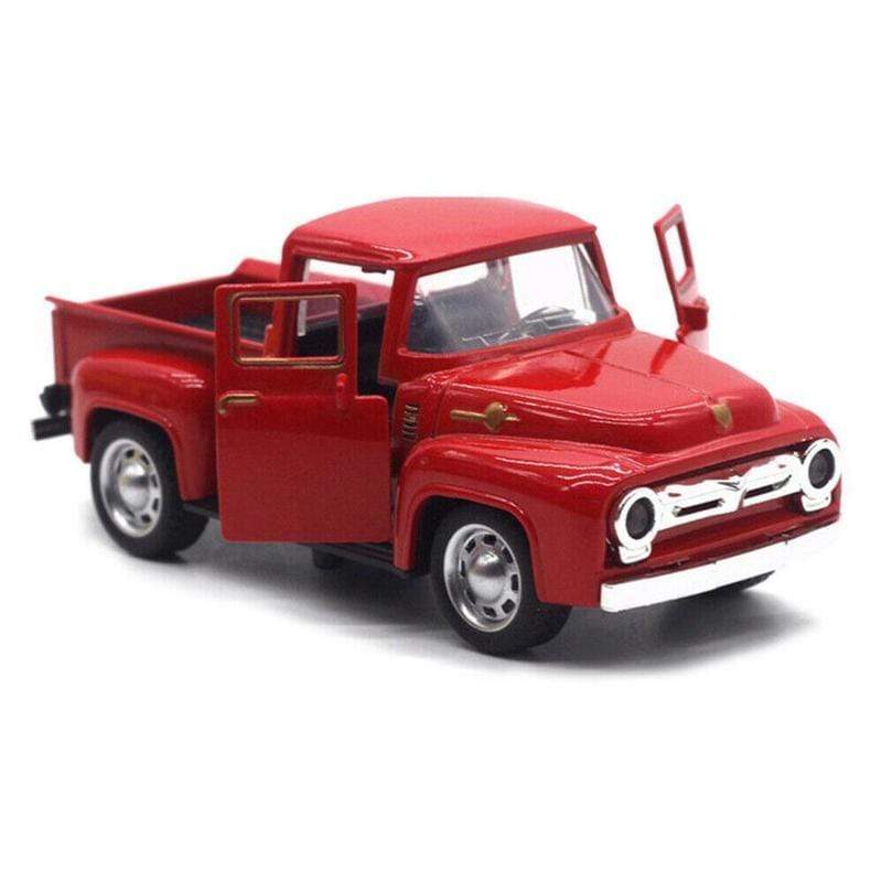 Planet Gates 1:32 Vintage Pickup Truck Red Metal Truck Model Car Gifts Desk Decorations Christmas Car Toy Home Children's Model U3B1