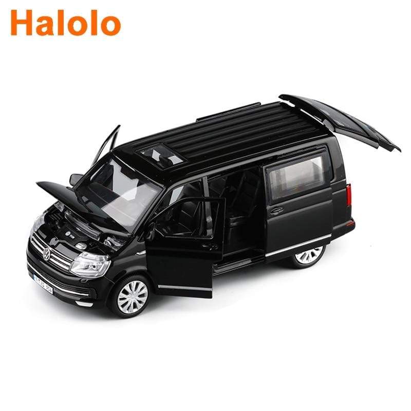 Planet Gates 1:32 Zinc Alloy Bus Volkswagen Multivan T6 Van Alloy Toy Car Diecast MPV Model Sound Light Pull Back Children Gift Boys For Toys