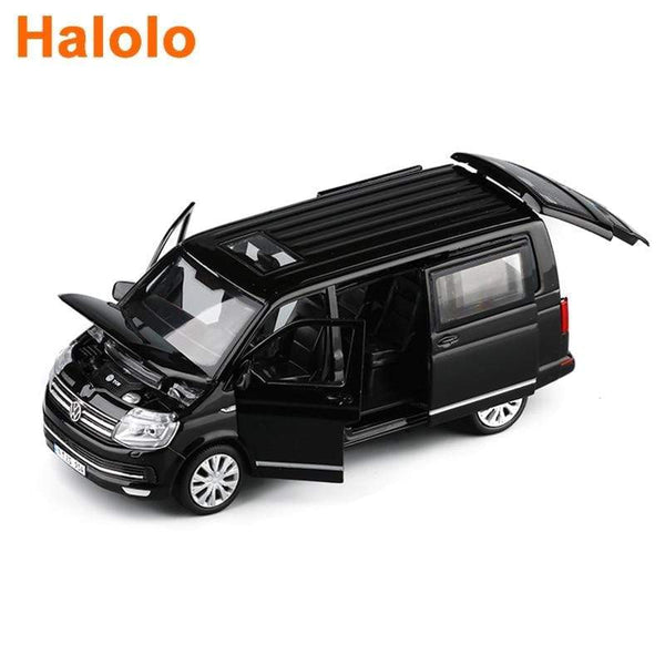 Planet Gates 1:32 Zinc Alloy Bus Volkswagen Multivan T6 Van Alloy Toy Car Diecast MPV Model Sound Light Pull Back Children Gift Boys For Toys