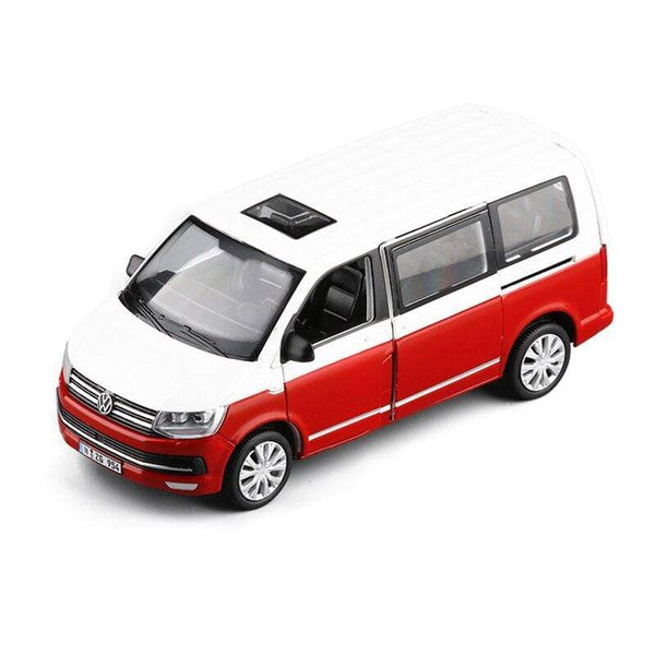 Planet Gates 1:32 Zinc Alloy Bus Volkswagen Multivan T6 Van Alloy Toy Car Diecast MPV Model Sound Light Pull Back Children Gift Boys For Toys