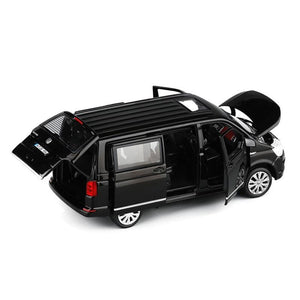 Planet Gates 1:32 Zinc Alloy Bus Volkswagen Multivan T6 Van Alloy Toy Car Diecast MPV Model Sound Light Pull Back Children Gift Boys For Toys