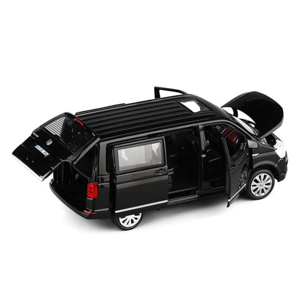 Planet Gates 1:32 Zinc Alloy Bus Volkswagen Multivan T6 Van Alloy Toy Car Diecast MPV Model Sound Light Pull Back Children Gift Boys For Toys