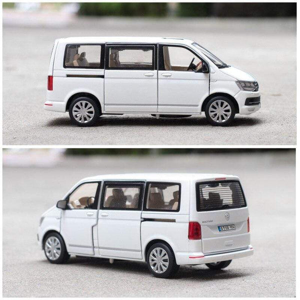 Planet Gates 1:32 Zinc Alloy Bus Volkswagen Multivan T6 Van Alloy Toy Car Diecast MPV Model Sound Light Pull Back Children Gift Boys For Toys