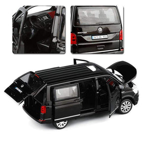 Planet Gates 1:32 Zinc Alloy Bus Volkswagen Multivan T6 Van Alloy Toy Car Diecast MPV Model Sound Light Pull Back Children Gift Boys For Toys