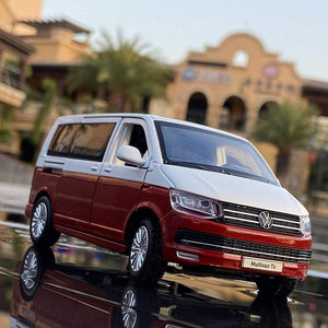 Planet Gates 1:32 Zinc Alloy Bus Volkswagens Multivan T6 Alloy Car Model Diecasts MPV Car Model Sound and Light Simulation Childrens Toy Gift