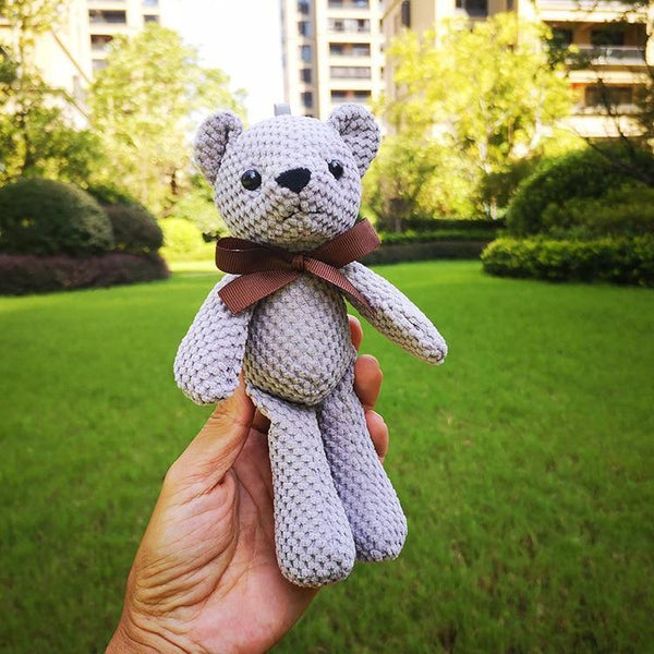 18-20CM Teddy Bear Stuffed Plush Toys Cute Dress Rabbit Pendant Dolls Gifts Birthday Wedding Party Decor