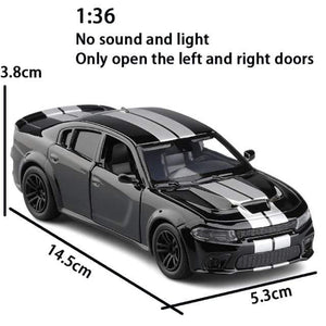 Planet Gates 1 36 Black 1:32 Dodge Charger SRT Hellcat Simulation car of Model Alloy Toy car muscle vehicle children Classic Metal Cars birthday gifts