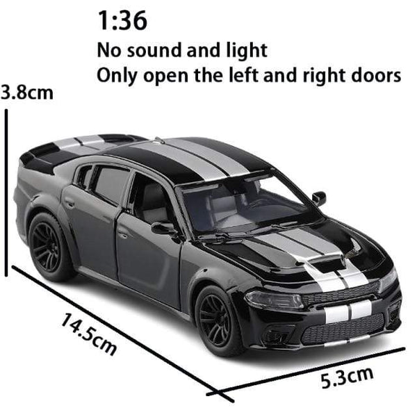 Planet Gates 1 36 Black 1:32 Dodge Charger SRT Hellcat Simulation car of Model Alloy Toy car muscle vehicle children Classic Metal Cars birthday gifts