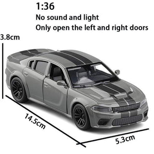 Planet Gates 1 36 Gray 1:32 Dodge Charger SRT Hellcat Simulation car of Model Alloy Toy car muscle vehicle children Classic Metal Cars birthday gifts
