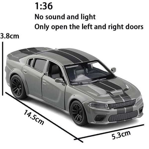 Planet Gates 1 36 Gray 1:32 Dodge Charger SRT Hellcat Simulation car of Model Alloy Toy car muscle vehicle children Classic Metal Cars birthday gifts