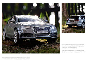 Planet Gates 1:36 Scale Audi RS6 Station wagon Diecast Alloy Metal Luxury Car Model Pull Back Car For Children Toys With Collection