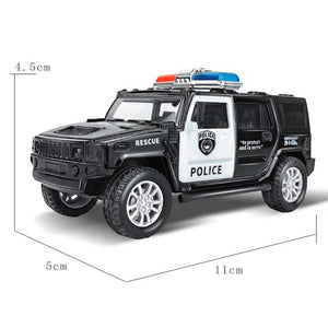 Planet Gates 1/36 Simulation Police Car Vehicle Pull Back Truck Model Kids Interactive Toy Home Decoration Christmas Gift