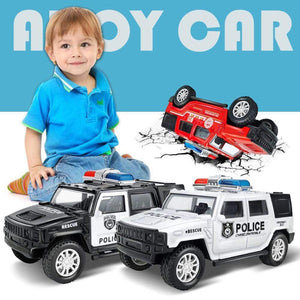 Planet Gates 1/36 Simulation Police Car Vehicle Pull Back Truck Model Kids Interactive Toy Home Decoration Christmas Gift