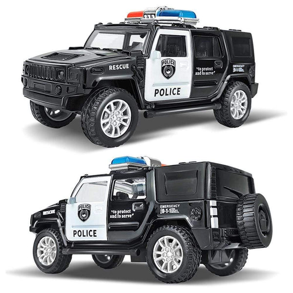 Planet Gates 1/36 Simulation Police Car Vehicle Pull Back Truck Model Kids Interactive Toy Home Decoration Christmas Gift