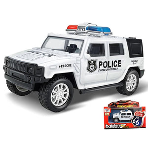 Planet Gates 1/36 Simulation Police Car Vehicle Pull Back Truck Model Kids Interactive Toy Home Decoration Christmas Gift
