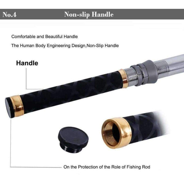 Planet Gates 1.3m-2.4m Stick Fishing Rod de Carbon Fiber Fishing Rod for Fish Olta Spinning Telescopic Mini Fishing Rod Set with Reel Pole