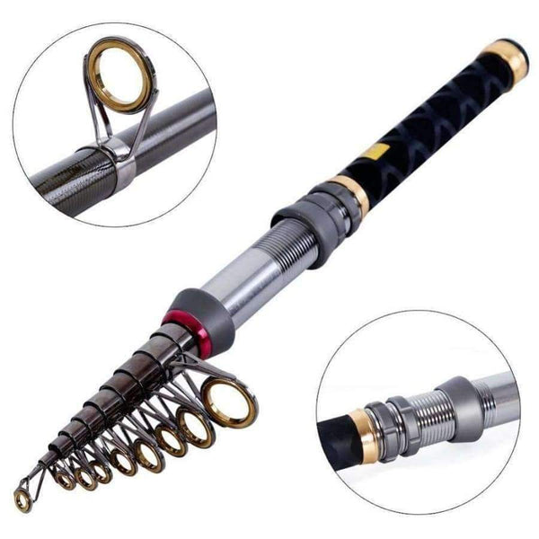 Planet Gates 1.3m-2.4m Stick Fishing Rod de Carbon Fiber Fishing Rod for Fish Olta Spinning Telescopic Mini Fishing Rod Set with Reel Pole