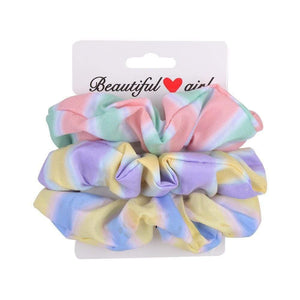 3Pcs/set Women Vintage Hair Scrunchies Velvet Scrunchie Set Elastic Hair Bands Girls Headband Ponytail Hair Rope Hair Accessorie