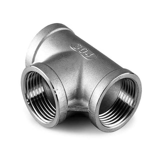 1/4 to 3/4" SS304 Stainless Steel Thread Elbow Cross Nipple Tube Plug Tee Cap End Pipe Fitting Nipple