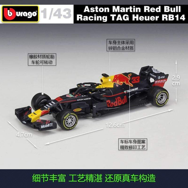 Planet Gates 1:43 Scale RB15 RB16 W10 Motor Racing Diecast Metal Car Model For Collection Friend Gift