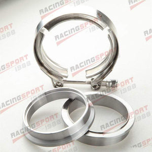 Planet Gates 1.5" 1.75"  2"  2.25" 2.5"  2.75"  3"  3.5"  4"Turbo Exhaust V-Band Clamp & Mild Steel Male/Female Flange Kit