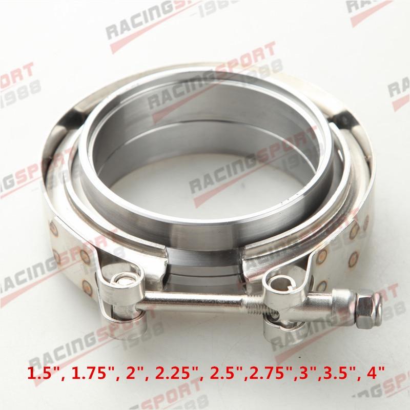 Planet Gates 1.5" 1.75"  2"  2.25" 2.5"  2.75"  3"  3.5"  4"Turbo Exhaust V-Band Clamp & Mild Steel Male/Female Flange Kit