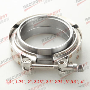 Planet Gates 1.5" 1.75"  2"  2.25" 2.5"  2.75"  3"  3.5"  4"Turbo Exhaust V-Band Clamp & Mild Steel Male/Female Flange Kit