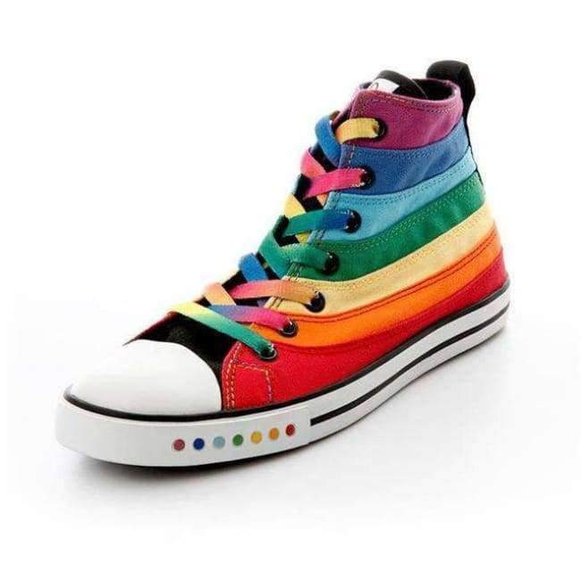 Planet Gates 2018 Spring Autumn Colorfull Rainbow style Casual Shoes For Women Vulcanized shoes clown shoes Performance High help shoe