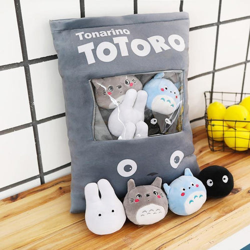 Totoro Corner Creature A Bag Of Snack Pillow Animal Crossing Plush Stuffed Animals Creative Doll Juguetes Plush Toy Sofa Cushion