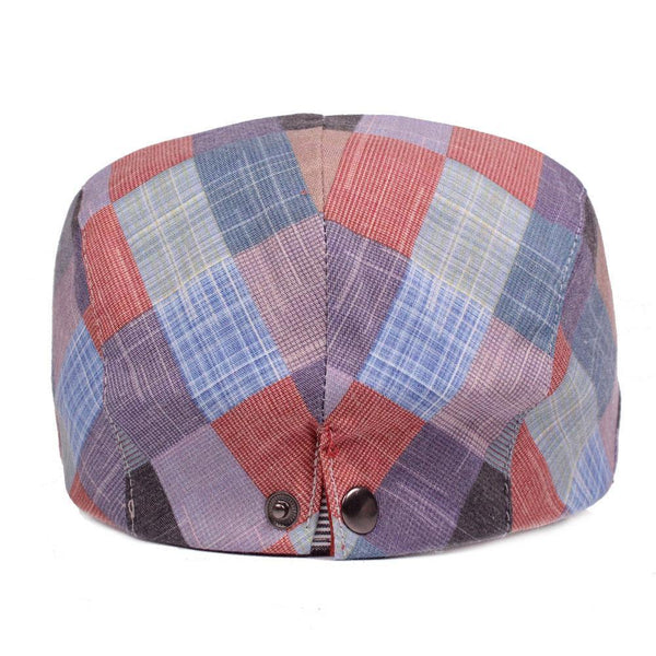 Planet Gates 1 / 55-59cm Vintage Beret Men Women Hat Cotton Patchwork Flat cap Newsboy Cap