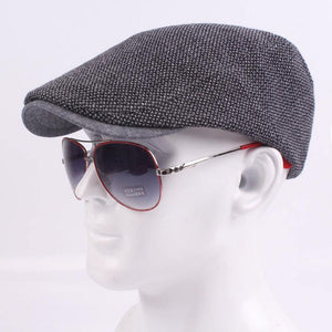 Planet Gates 1 / 55-60cm Men Dark Gray Women Soft Beret Flat Cap Driver Retro Vintage Soft Casual Baker Newsboy Caps