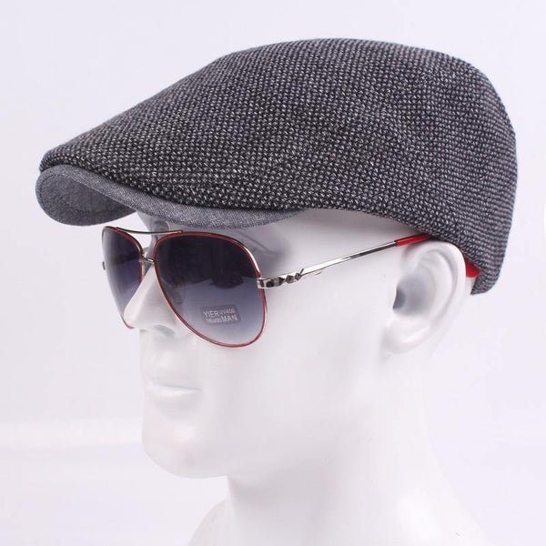 Planet Gates 1 / 55-60cm Men Dark Gray Women Soft Beret Flat Cap Driver Retro Vintage Soft Casual Baker Newsboy Caps