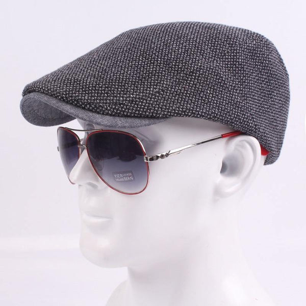 Planet Gates 1 / 55-60cm Men Dark Gray Women Soft Beret Flat Cap Driver Retro Vintage Soft Casual Baker Newsboy Caps