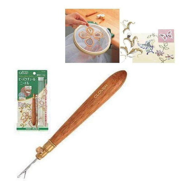 Planet Gates 1 57-566 Clover Kantan Couture Bead & 57-573 Clover neddle Embroidery Tool Sequins Spangles Tambour Fine Hook Sewing NEEDLE
