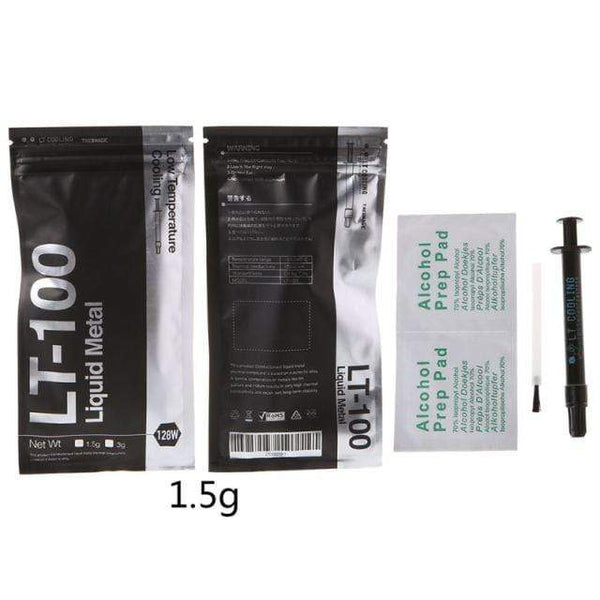 Planet Gates 1.5g LT-100 Liquid Metal Thermal Conductive Paste Grease for CPU GPU Cooling Liquid Ultra 128W/mK 1.5g 3g Compound Grease for Cooling